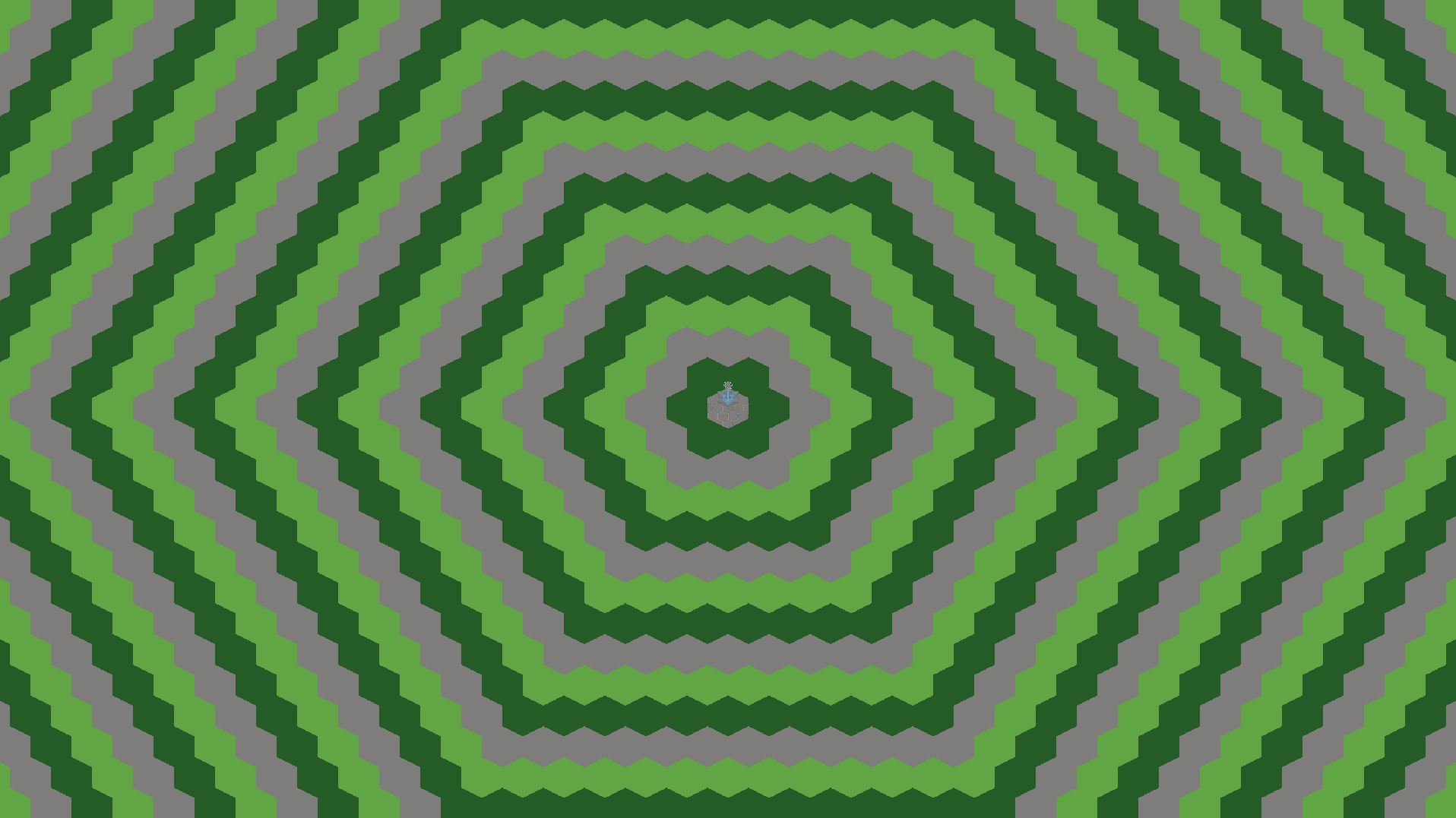And here we got concentric circles. It is exactly what I am looking for! A screenshot of my game showing a tile pattern of concentric circles.